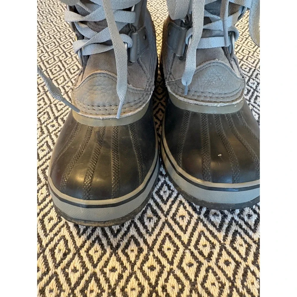 Sorel Joan of Arctic Waterproof Winter Boots Grey Faux Fur NL3481-052 Womens 8